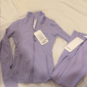 Lululemon Lavender Women's Jacket and leggings set